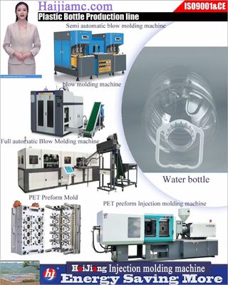 آلة صناعة القوالب المقدمة للبي تي مع 3 - 4 منطقة تسخين 1400-1700 بار ضغط